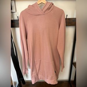 ORAKI Hoodie dress in dusty rose